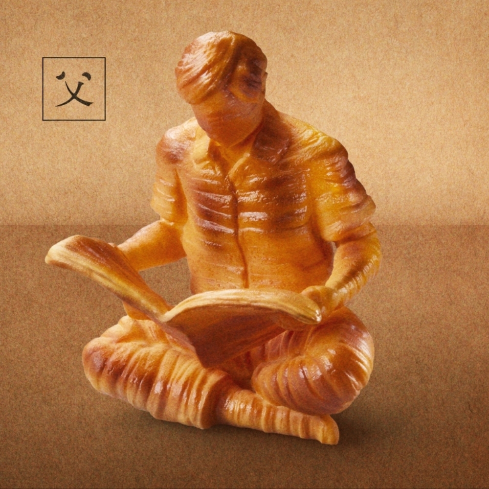 Bandai Gachapon Panda's Ana Mr. Kurowa Family Croissant Mini Figure